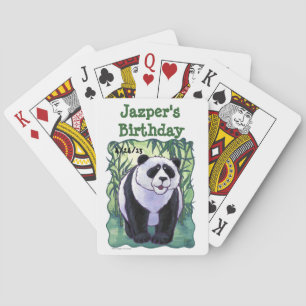 Panda Bear Party Center Poker Cards