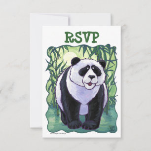 Panda Bear Party Center RSVP Card