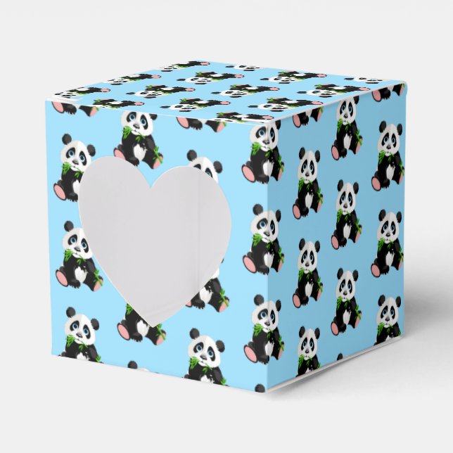 Panda Bear Party Favor Box (Front Side)