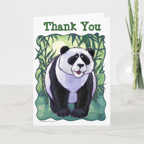 Panda Bear Party Thank You Card