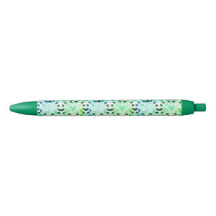 Panda Bear Pattern Green Print Pen