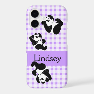 Panda Bear Pattern iPhone 17 Case