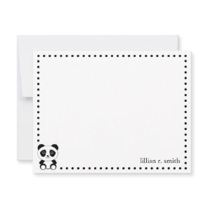 Panda Bear Personalized Note Card