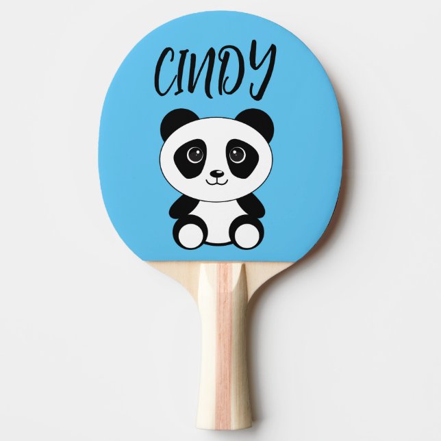 PANDA BEAR PERSONALIZED PING PONG PADDLE (Front)