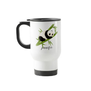 Panda Bear Personalized Travel Mug
