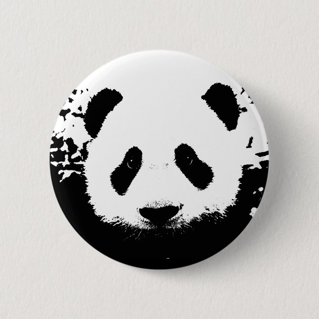 Panda Bear Pinback Button (Front)