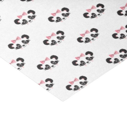 Panda Bear Pink Cute Panda Face Patterned Tissue Paper