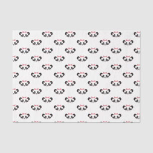 Panda Bear Pink Cute Panda Face Patterned Tissue Paper