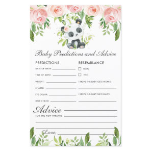 Panda Bear Pink Floral Baby Predictions and Advice
