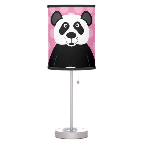 Panda Bear Pink Girls Room Baby Nursery  Table Lamp