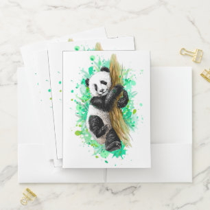 Panda Bear Pocket Folder