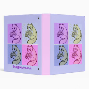 Panda Bear Pop Art Binder