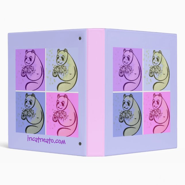 Panda Bear Pop Art Binder (Background)