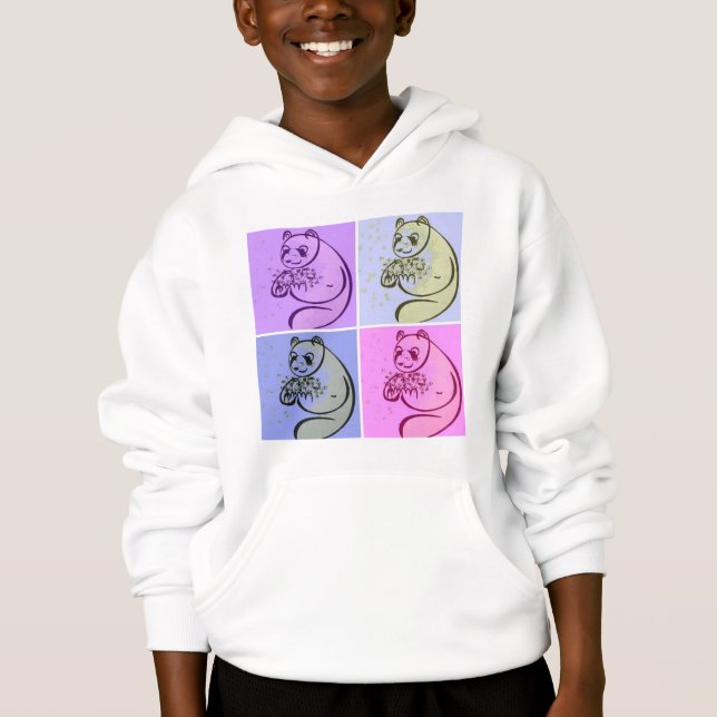 Panda Bear Pop Art Hoodie (Front)