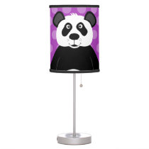 Panda Bear Purple Girls Room Baby Nursery  Table Lamp