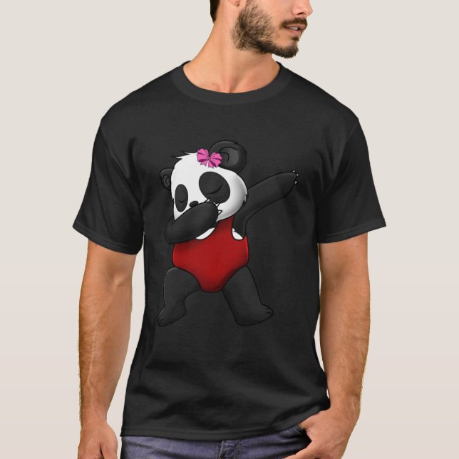Panda Bear Red Swimsuit Goggles  Love Awesome T-Shirt (Front)
