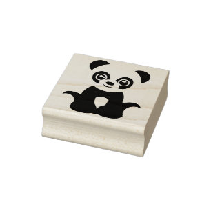 Panda Bear Rubber Stamp