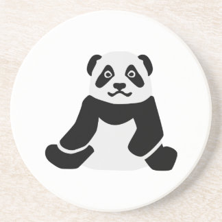 Panda bear sandstone coaster