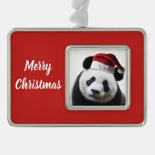 Panda Bear Santa Claus Christmas Ornament