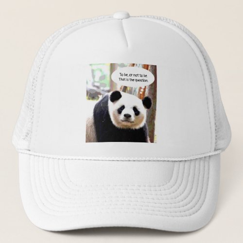 Panda Bear Shakespeare Quote Elegant Modern Trucker Hat