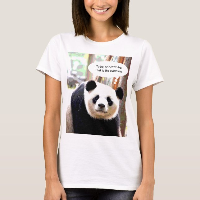 Panda Bear Shakespeare Quote Elegant Women's T-Shirt (Front)