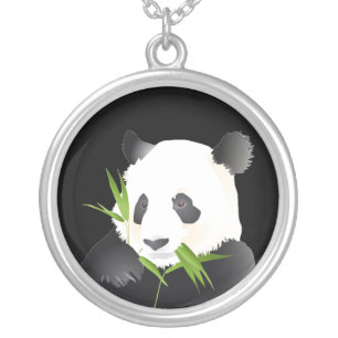 Panda Bear Silver Plated Necklace