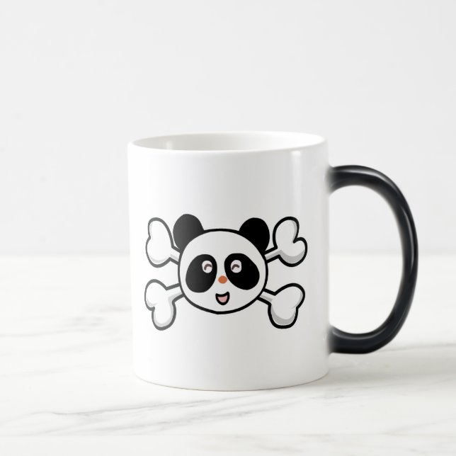 panda bear Skull and Crossbones Color Morph Mug (Right)