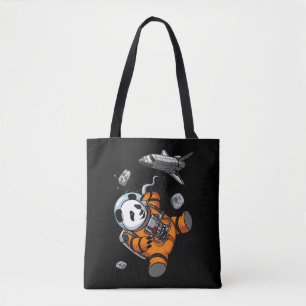 Panda Bear Space Astronaut Funny Animal Tote Bag