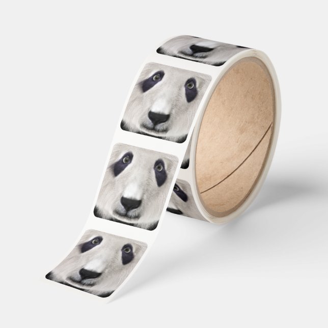 Panda Bear Square Sticker (Roll)