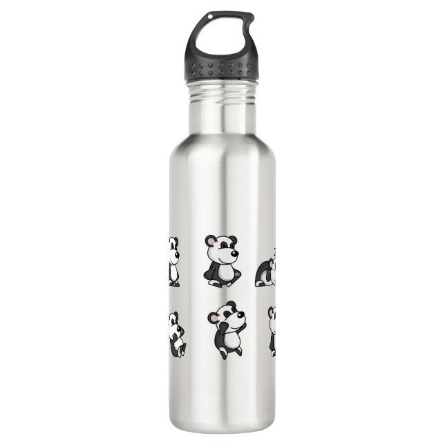 Panda bear stainless steel water bottle (Front)