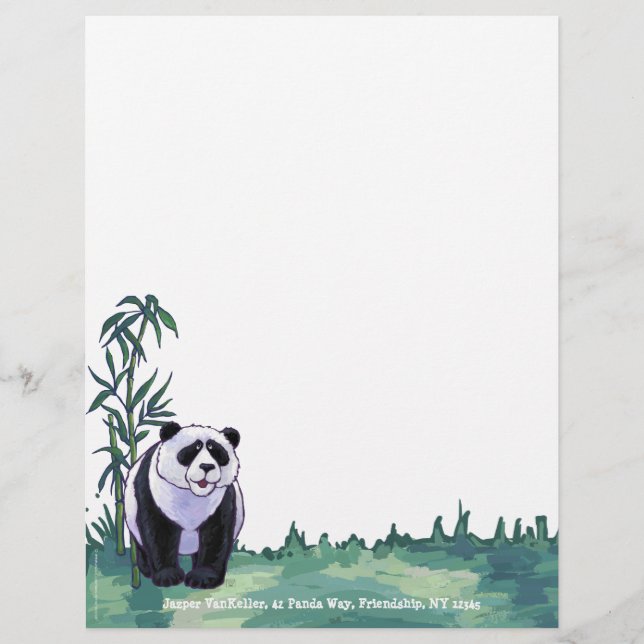 Panda Bear Stationery (Front)