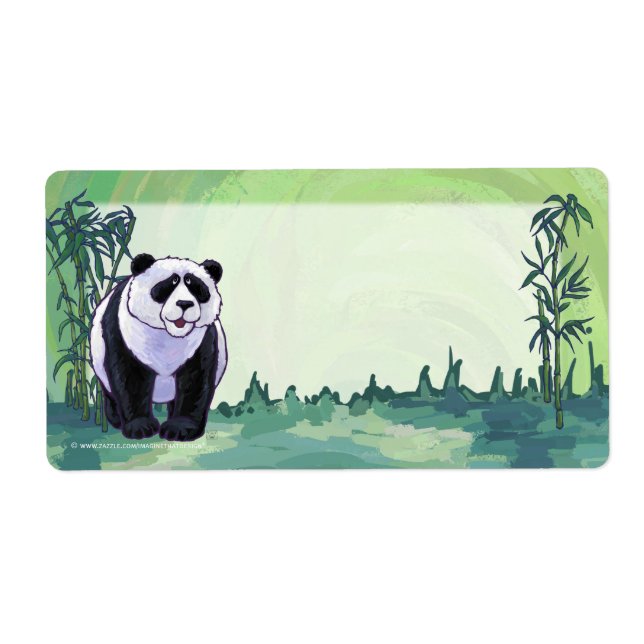 Panda Bear Stationery Label (Front)