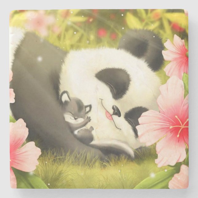 Panda Bear Stone Coaster (Front)