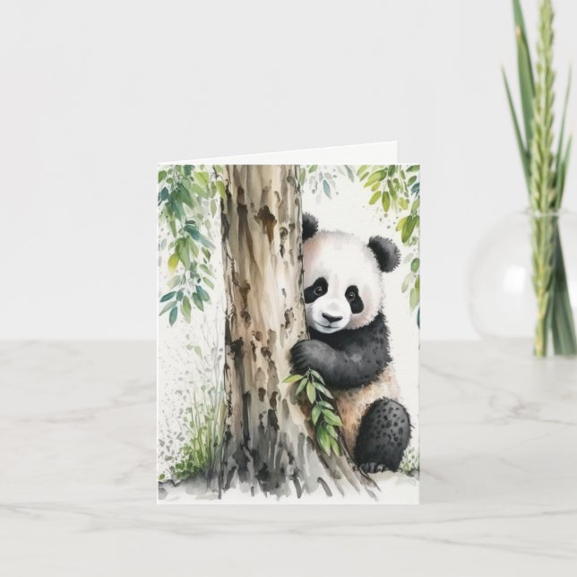 Panda Bear Thank You Card (Front)