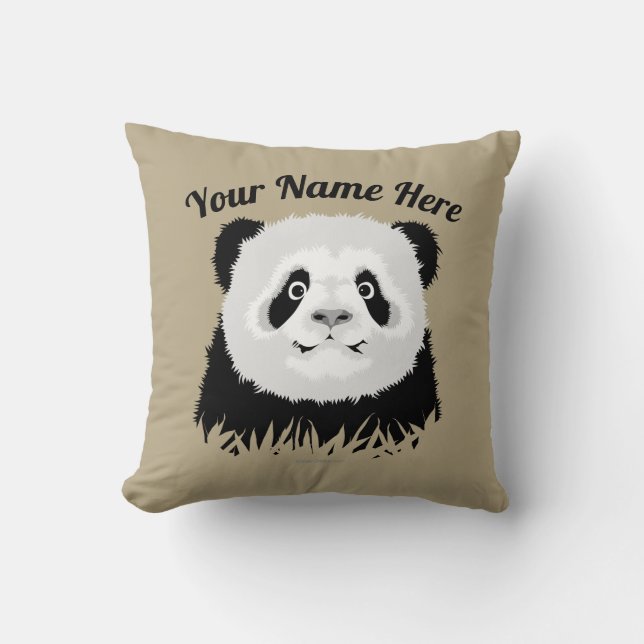 Panda Bear Throw Pillow (Front)