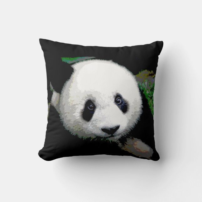 Panda Bear Throw Pillow (Front)