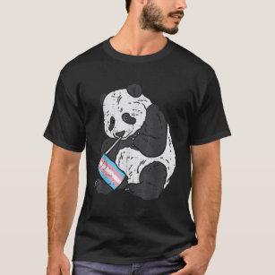 Panda Bear Transgender Flag Trans Pride LGBT Anima T-Shirt