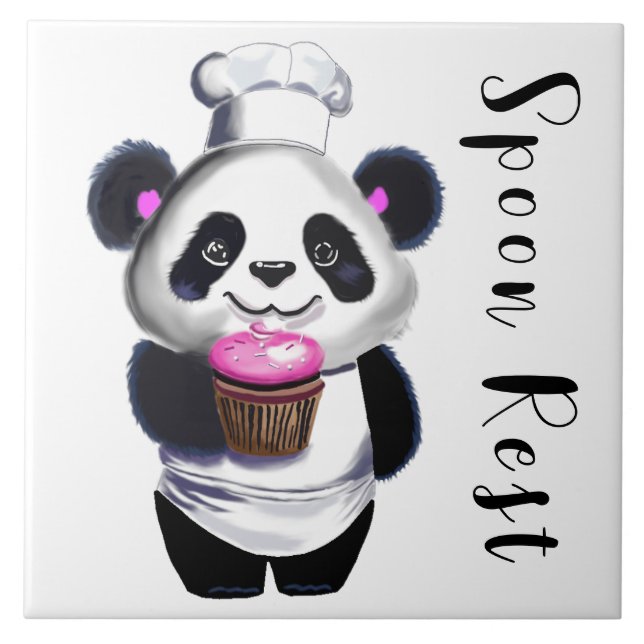 Panda Bear Trivet Spoon Rest (Front)