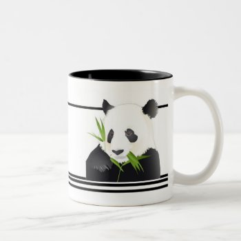 Panda Bear Two-tone Coffee Mug by bonfireanimals at Zazzle