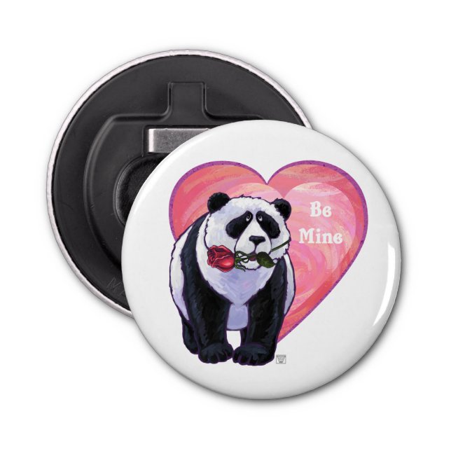Panda Bear Valentine's Day Bottle Opener (Front)