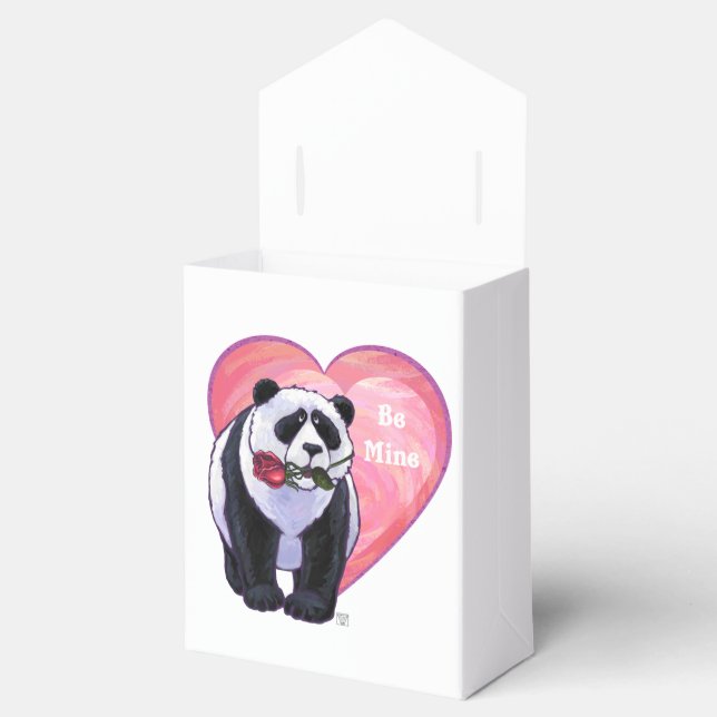 Panda Bear Valentine's Day Favor Boxes (Opened)