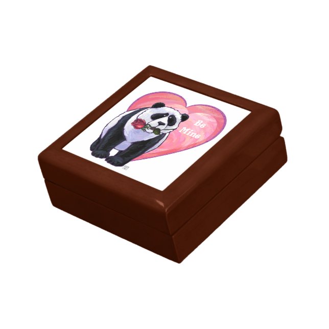 Panda Bear Valentine's Day Jewelry Box (Side)