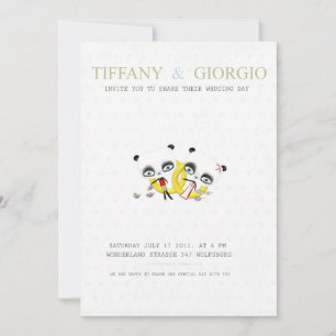Panda Bear Wedding Invitation