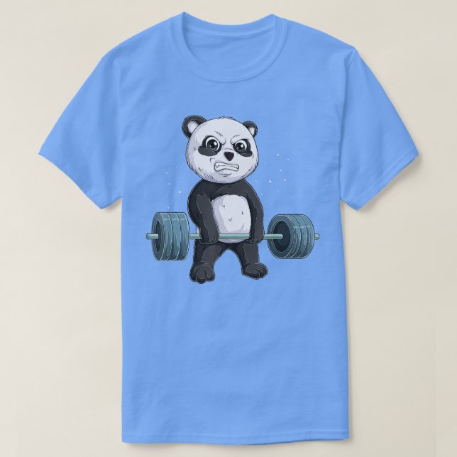 Panda Bear Weightlifting Funny Deadlift Men Fitnes T-Shirt (Design Front)