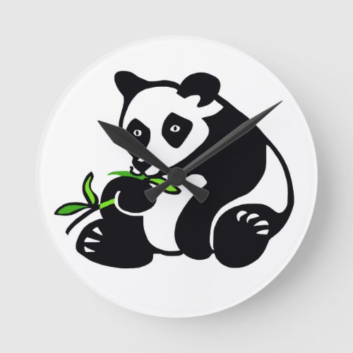  PANDA Bear _Wildlife warrior _Conservation _China Round Clock