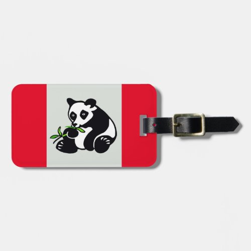 PANDA Bear_Wildlife warrior _ Endangered animal Luggage Tag