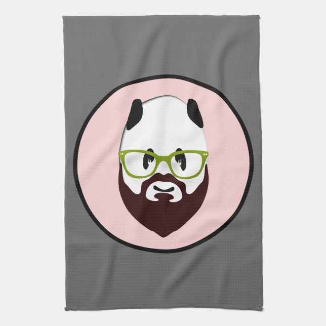 Panda Bear with a Beard Towel (Vertical)