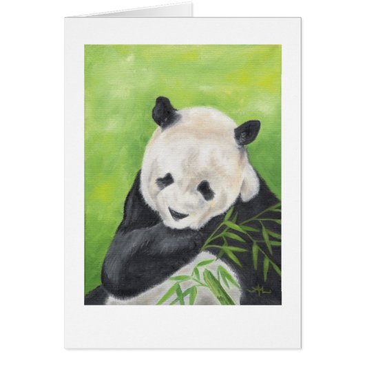 Panda bear with bamboo cards (Front)