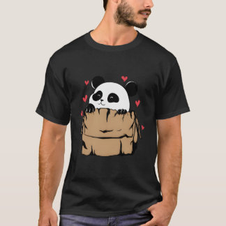 Panda Bear With He In Cardboard Box T-Shirt