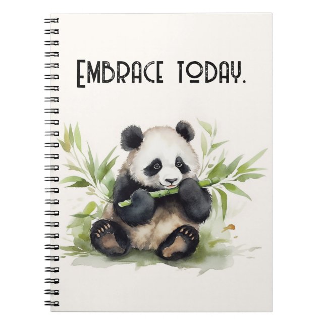 Panda Bear With Quote Notebook (Front)